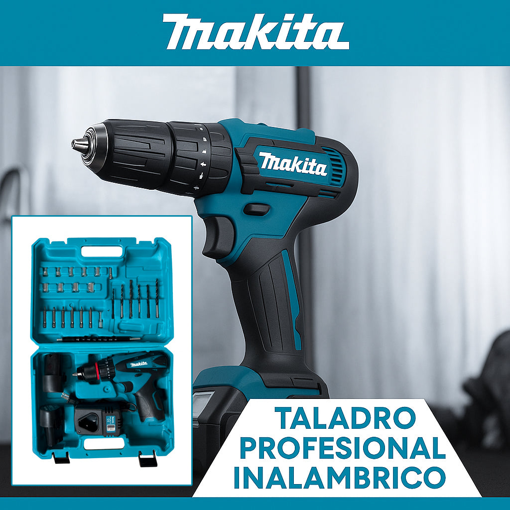 Makita 48V Caja Azul™ – Taladro Profesional 3 en 1 (Taladro, atornillador y percutor)